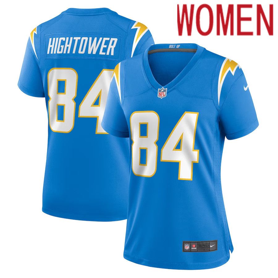 Women Los Angeles Chargers 84 John Hightower Nike Powder Blue Home Game Player NFL Jersey